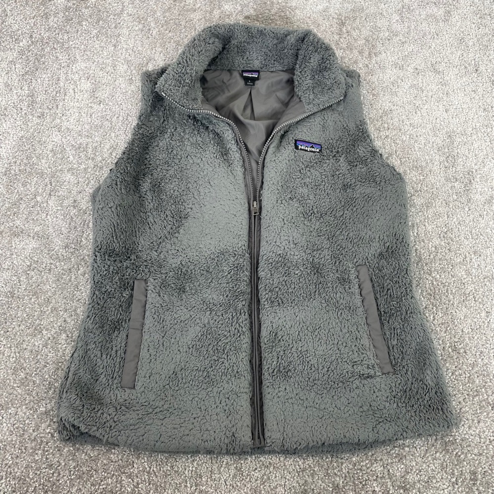 Patagonia Los Gatos Fleece Vest Womens Large Grey Full Zip